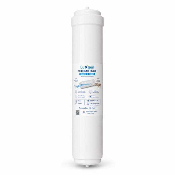 LUXGEN Branded-Fit 10 inch sediment filter, 5 micron wound PP