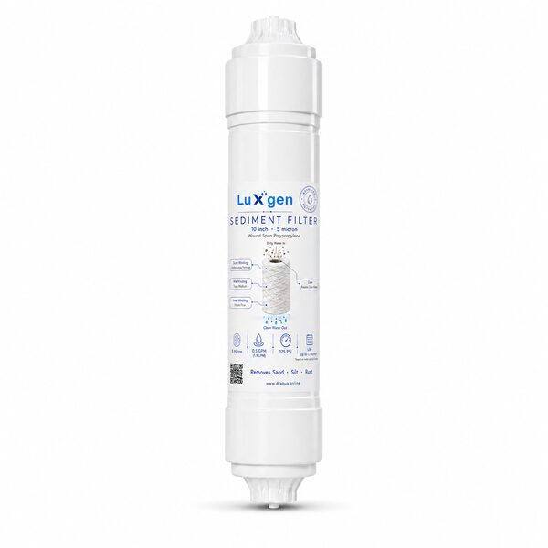 LUXGEN Universal-Fit 10 inch sediment filter, 5 micron wound PP